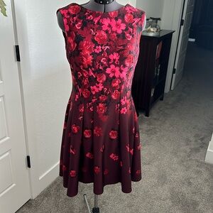 Dark red dress